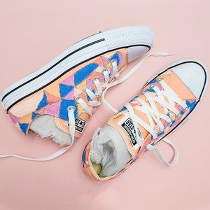 NWOT Converse Unisex Watercolor Geometric Casual Canvas Shoes Sneakers Sz M5/W7